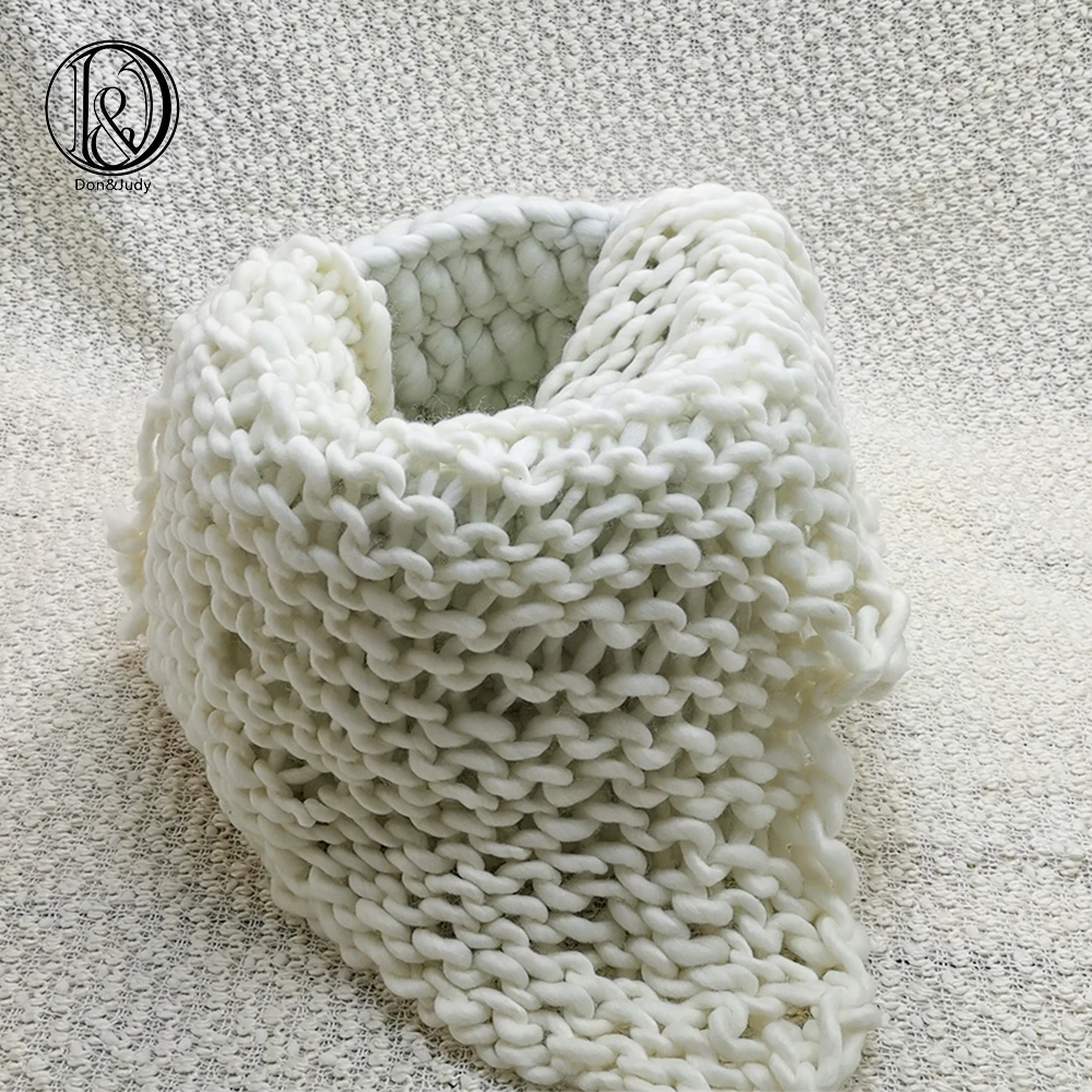 

Don&Judy 100% Wool Handcraft Blanket + Basket Nest + 150*100cm Backdrop Photo Newborn Blanket Background for Photo Shoot Prop