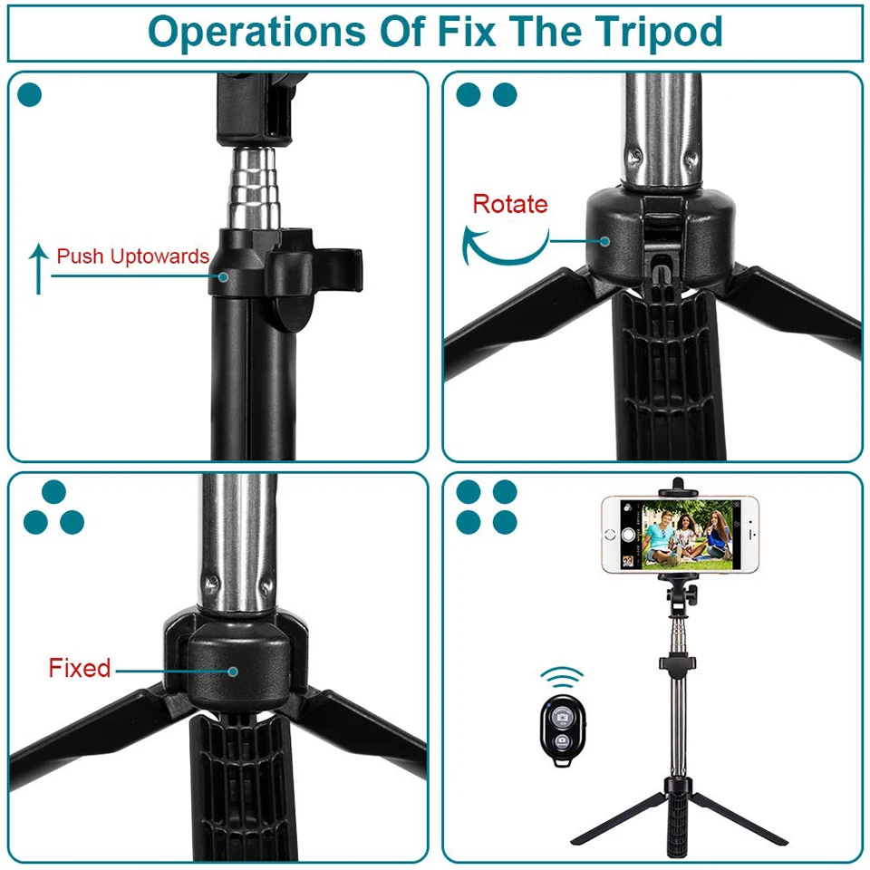 3 в 1 беспроводной Bluetooth селфи палка+ мини селфи штатив с пультом дистанционного управления для iPhone X 8 7 6s plus Портативный монопод