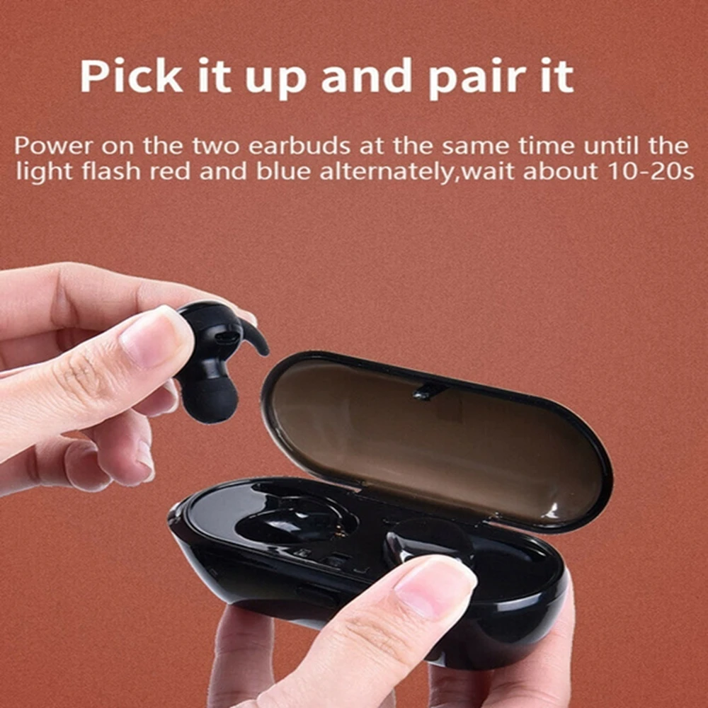 TWS Fingerprint Touch Bluetooth 5 0 Earphones Wireless 4D Stereo Earphone Active Noise Cancelling Gaming Headset With Micphone