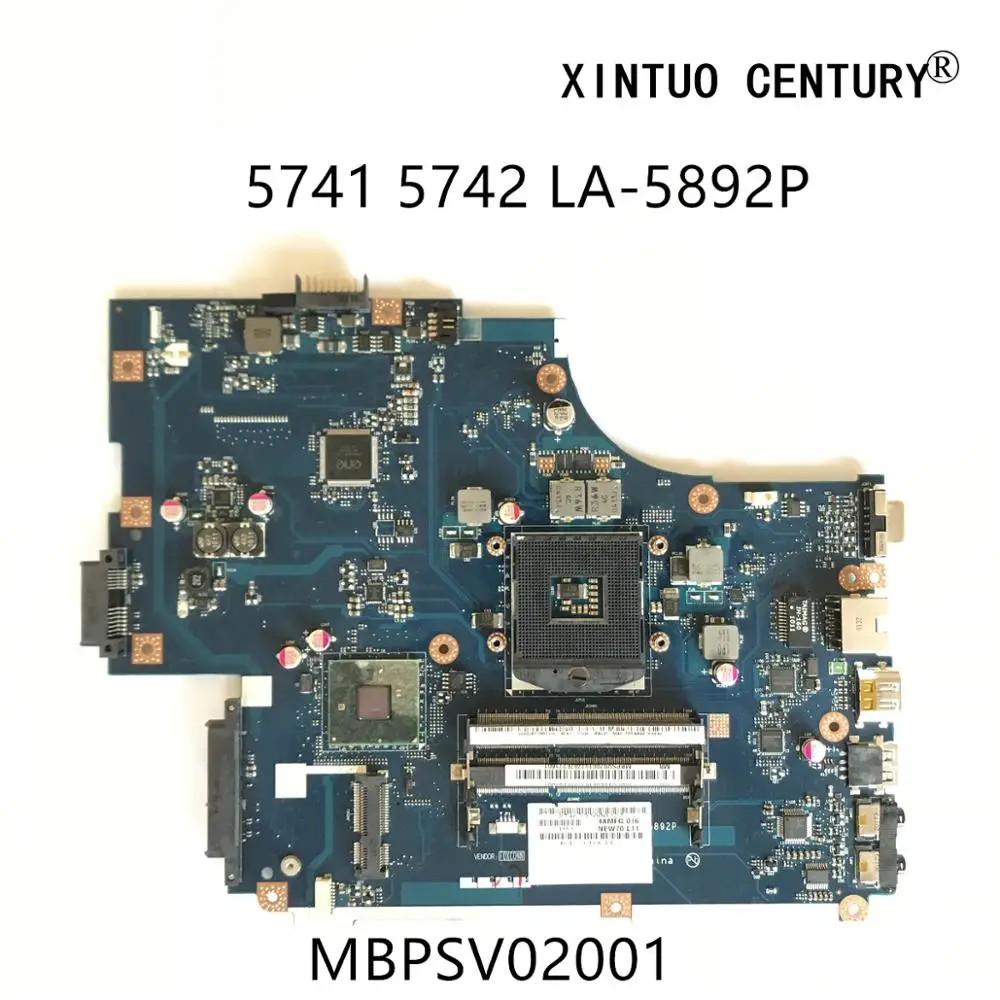 Материнская плата MBWJU02001 MBPSV02001 для ноутбука Acer Aspire 5741G 5742G материнская NEW70 LA 5892P HM55