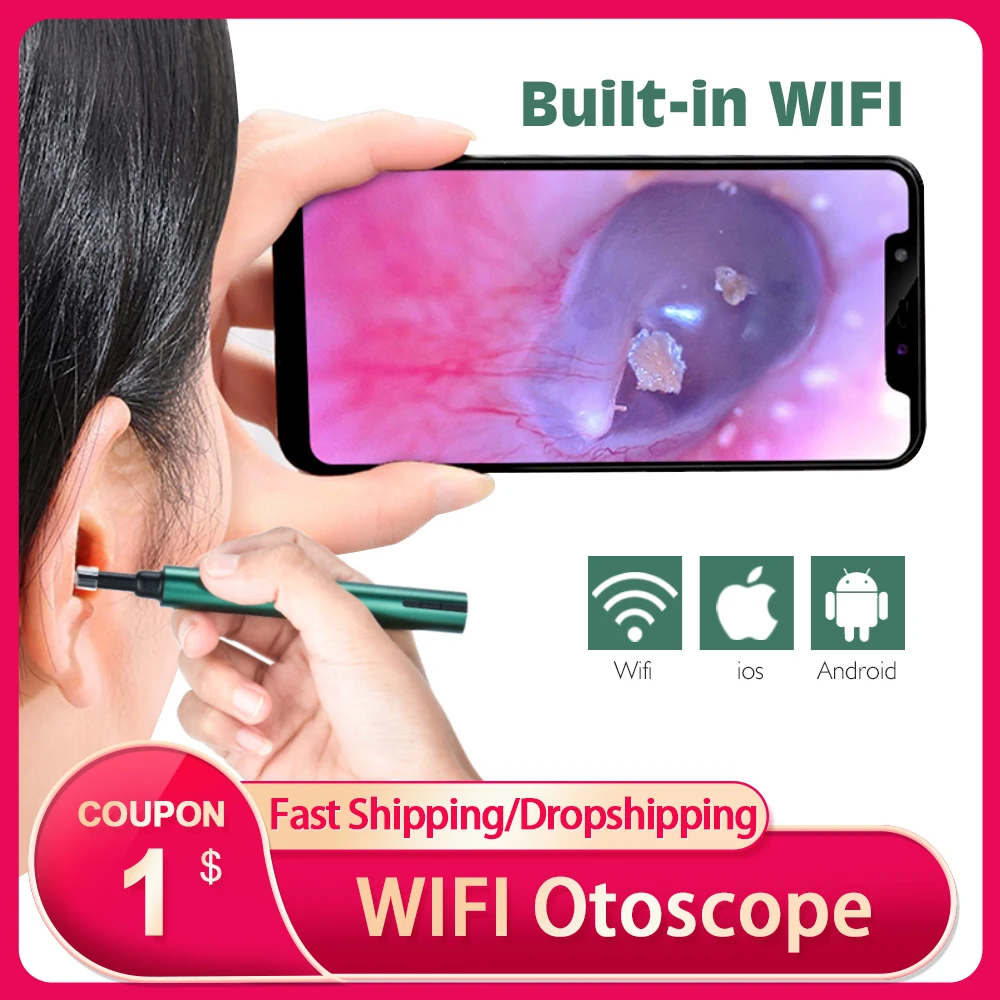3 9 мм 5 WiFi Ушная очистка эндоскоп камера беспроводной нос осмотр полости рта Otoscope