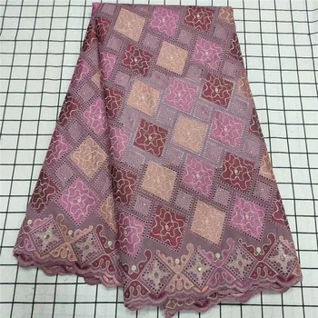

5 Yards African Swiss Voile Lace Fabric Embroidery Lace High Quality African Dry Cotton Lace Fabric For Wedding 1L101302