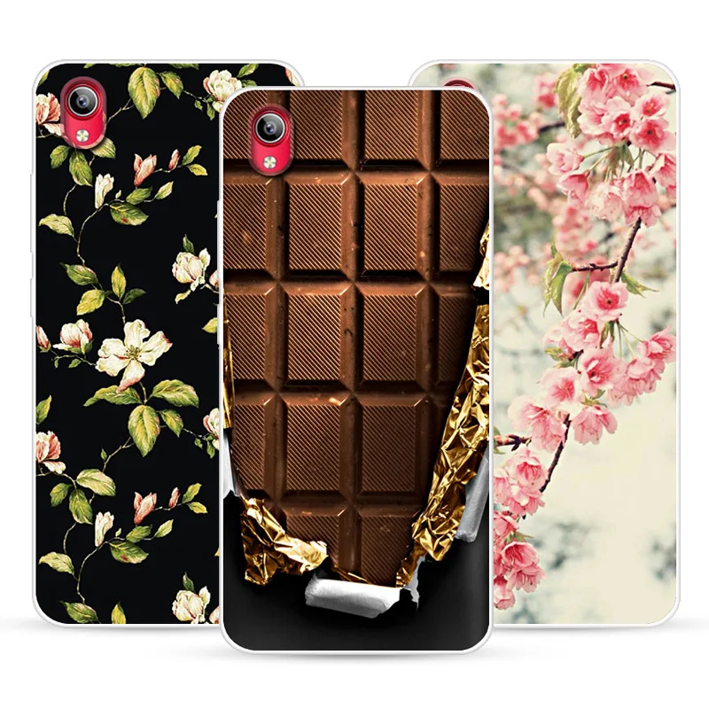 Чехол для VIVO Y91C Funda Y91c flores pintada trasera protectora Para telefono Coque |