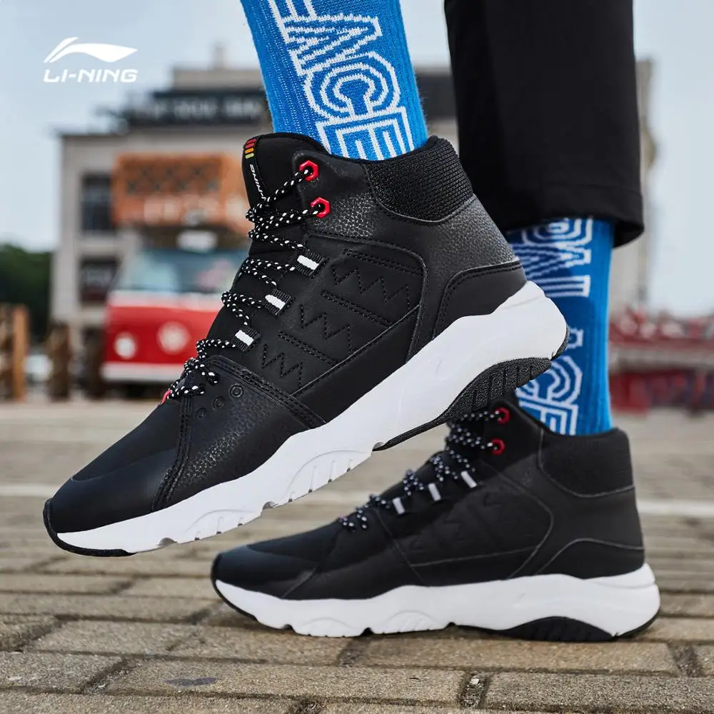 Мужские прогулочные треккинговые туфли Li Ning дышащая теплая флисовая прочная