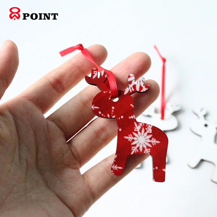 30pcs/sublimation blank heat transfer printing Christmas tree decoration pendant  MDF two-sided printing new DIY gifts 30pcs/lot free shipping 5 package new style sublimation blank double sided printing felt for sublimation ink print diy