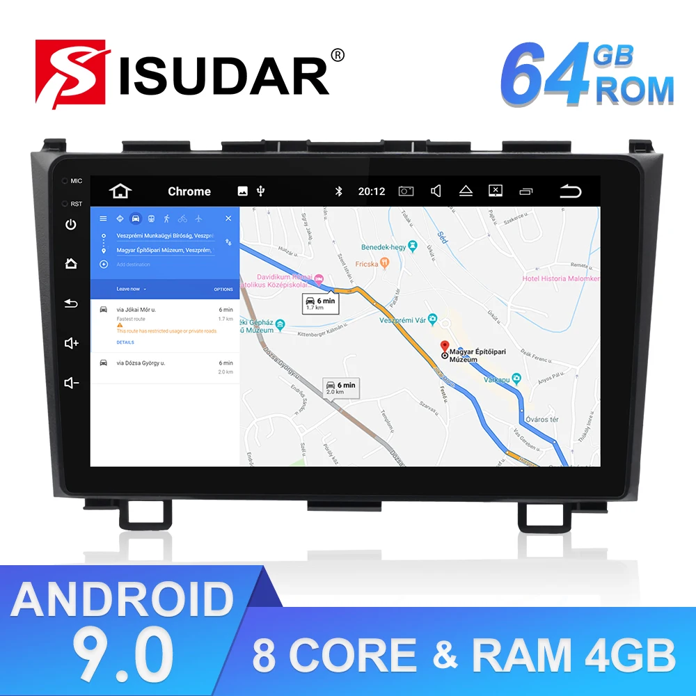 

Isudar 1 Din Android 9 Auto Radio For Honda/CR-V/CRV 2006-2011 Car Multimedia Player Octa Core RAM 4G ROM 64G GPS Camera DVR DSP