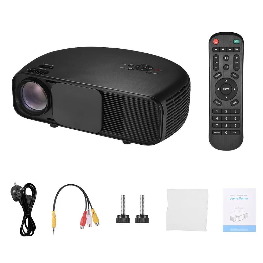 

LCD Projector Full HD LED Projector 1080P Supported 50000 Hours Lamps Life with TV/ 2*HD/ 2*USB/ VGA/ AV/ Headphone Port