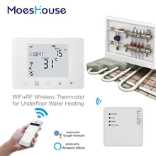 WiFi akıllı termostat duvara monte su yerden isıtma sıcaklık kontrol cihazı Alexa Google ev ile çalışmak