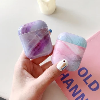 

for Airpods Pro Earphone Bag Case Marbling Pattern Protective Cover Case for Apple Airpods Charging Box Bag Case