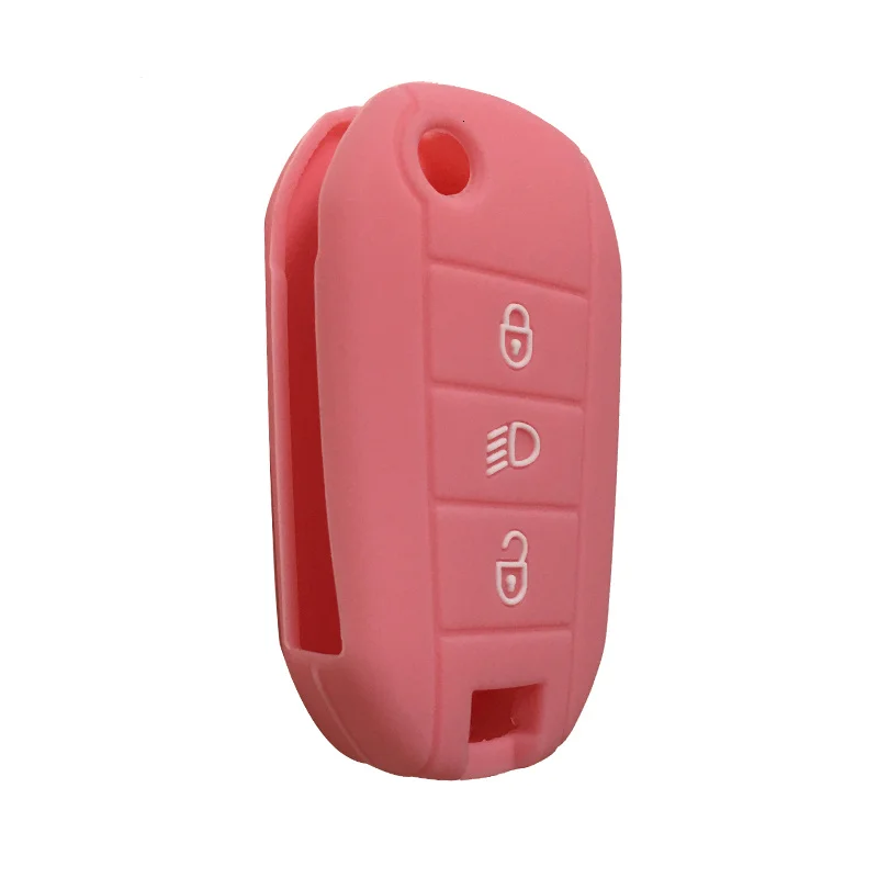 Silicone Key Case For Peugeot 208 308 3008 2008 307 508 407 Expert Rifter Partner Car Key Cover Case Fob