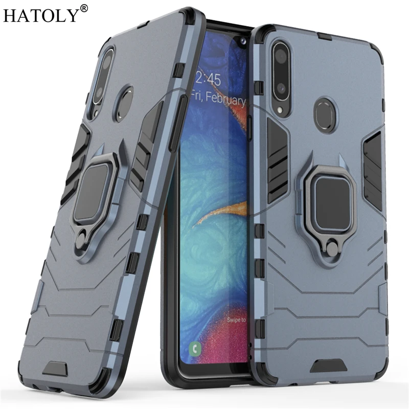 For Samsung Galaxy A20S Case Cover for Samsung A20S Finger Ring Hard PC Phone Case Protective Armor Case For Samsung Galaxy A20S