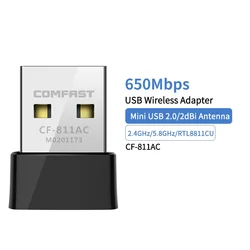 Minifit – carte réseau sans fil USB 650, 2.0 mb/s, Dongel 802.11n/g/b/ac, récepteur Wifi 2.4 et 5 Ghz, adaptateur lan pour ordinateur 