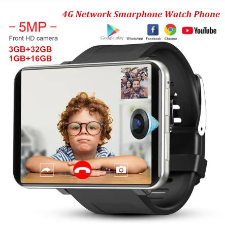 Смарт-часы DM100 4G экран 2 86 дюйма Android 7 1 OS-телефон 3 ГБ 32 камера 5 Мп Ips-экран 480*640