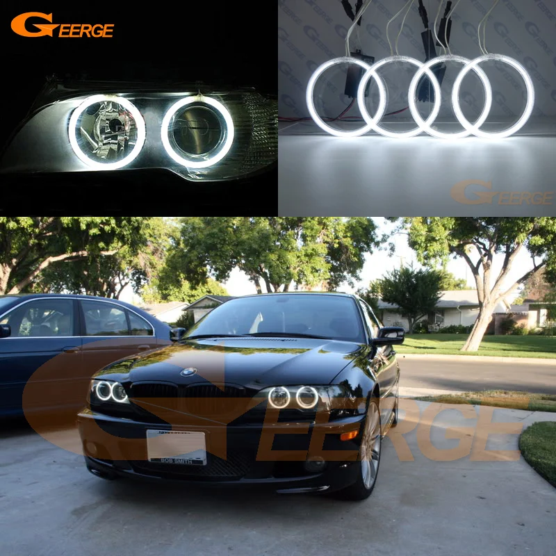 Отличные Кольца CCFL Angel Eyes halo для BMW 3 серии E46 Coupe Cabrio Convertible 2004 2005 2006 LCI