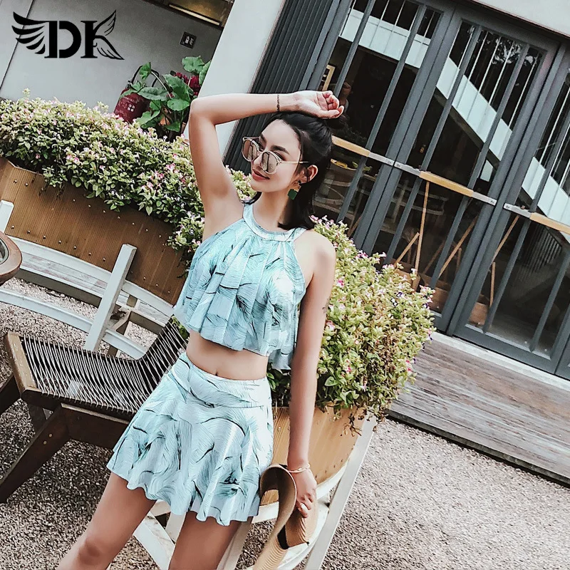 

2020dk Cabinet New Style Bathing Suit Fashion Sweet Split Skirt-Boxer Two-Piece Bathing Suit