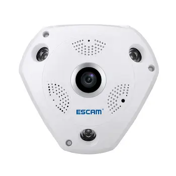 

1Pc ESCAM Waterproof VR 960P HD 360 Degree Panoramic IR WiFi IP Camera TF Card Storage Support Night Vision Two-way Voice