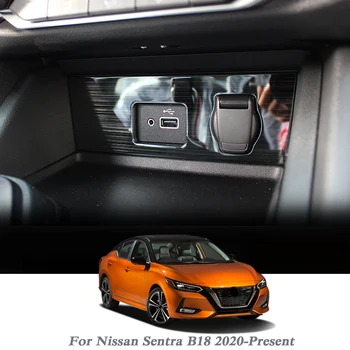 

Car Styling For Nissan Sentra B18 2020-Present Car Cigarette Lighter Panel Sequins Internal Decoration Stickers Auto Accesorries
