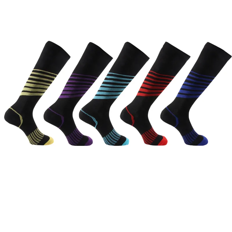 24 Styles Men Women Compression Crossfit Socks Sports Black Golf Rugby Socks For Medical Pressure High Stockings EU 39-47