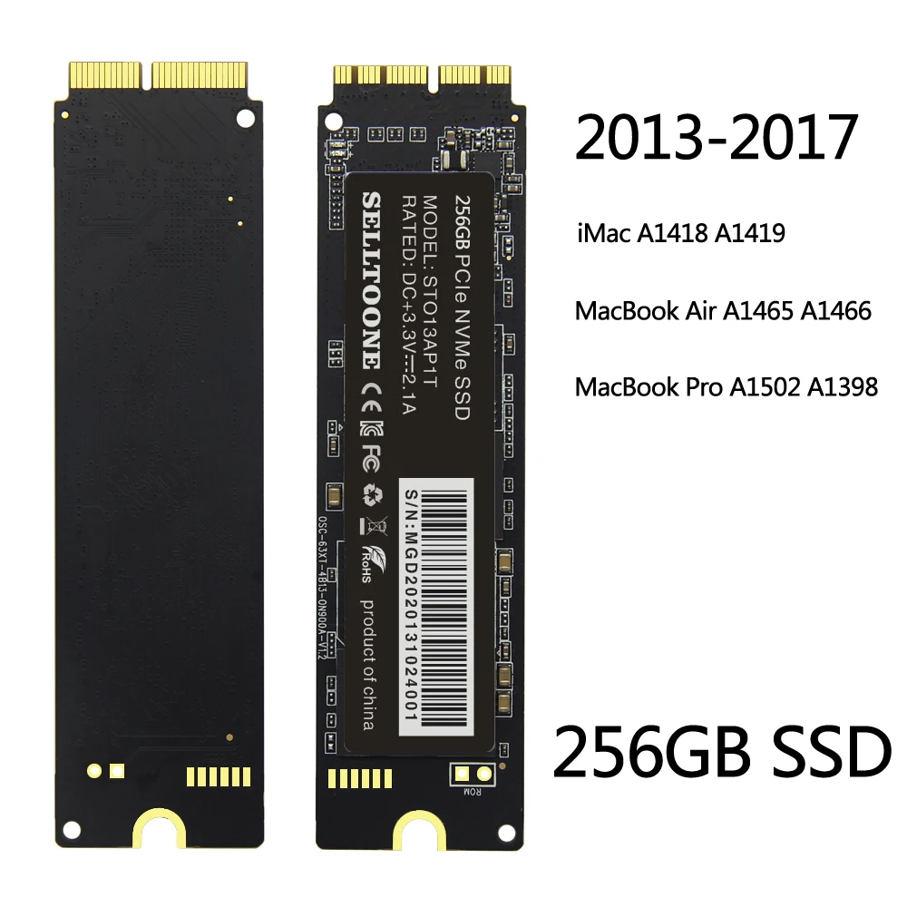 Eliminar Monótono espíritu SELLTOONE disco de estado sólido SSD de 256GB para Macbook Air, A1465,  A1466 (2013 2017), MacBook Pro, A1502, A1398 (2013 2015), Mac HD|Unidades  de estado sólido internos| - AliExpress