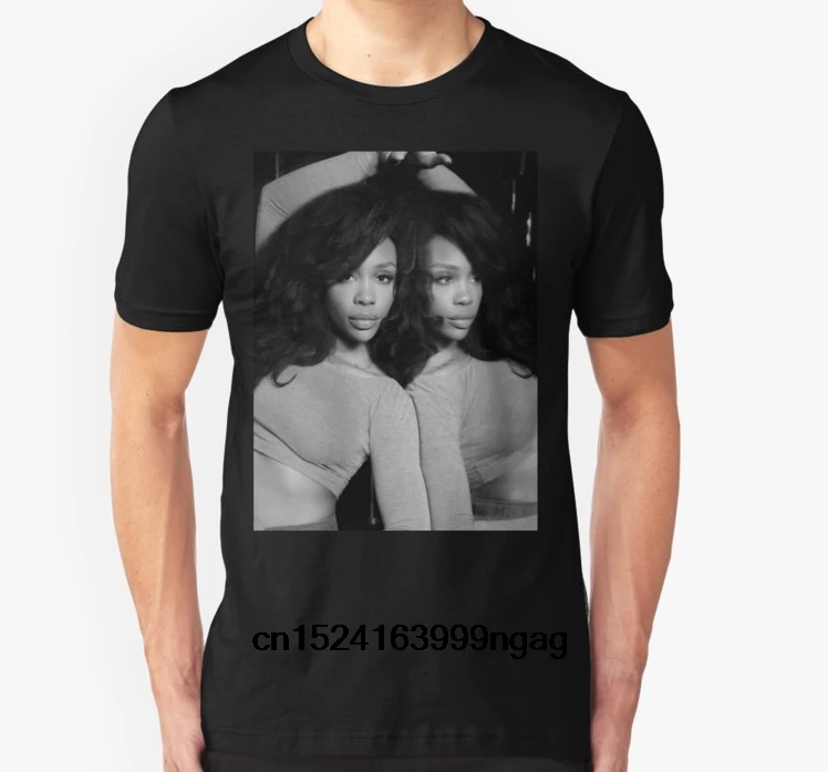 Модная крутая Мужская футболка женская забавная sza отражение b &amp w
