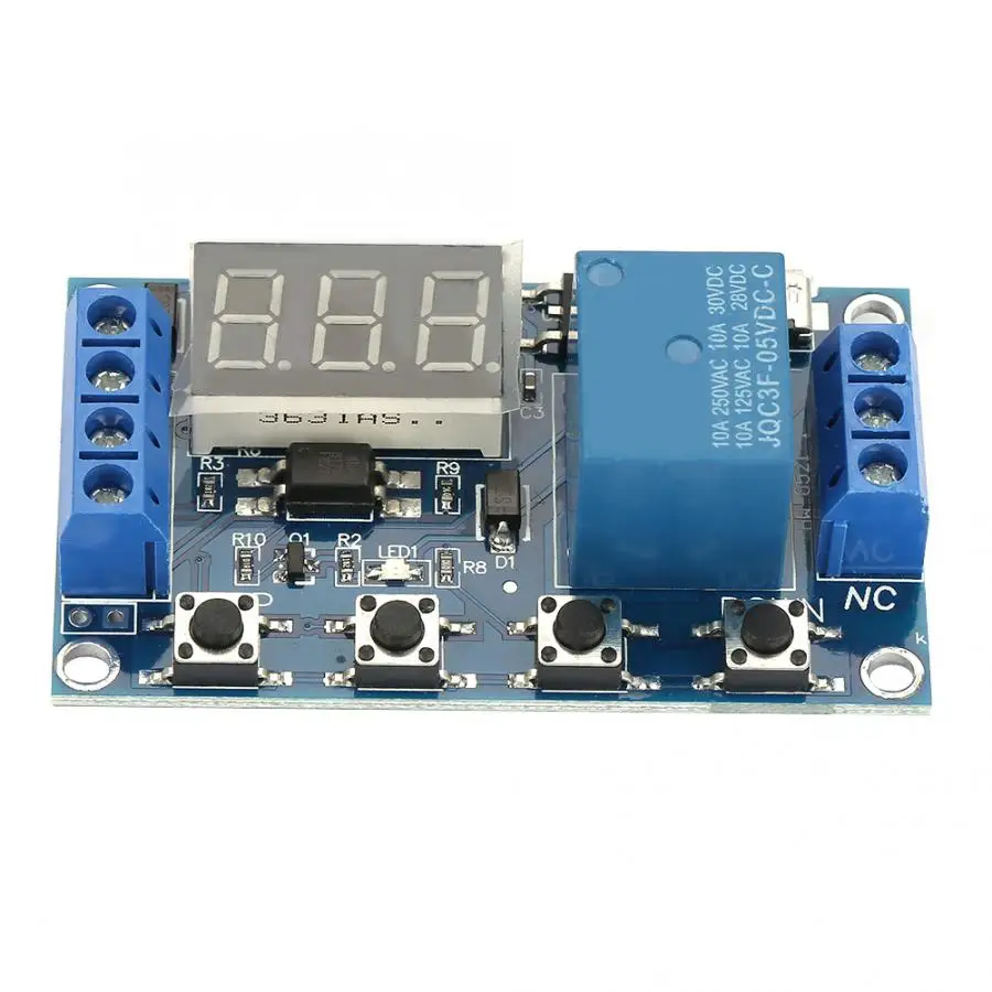 Релейный модуль с циклическим таймером DC производится в течение 5-30V светодиодный Дисплей Задержка включения/выключения релейный модуль, триггер цикл переключатель таймера задержки инструменты