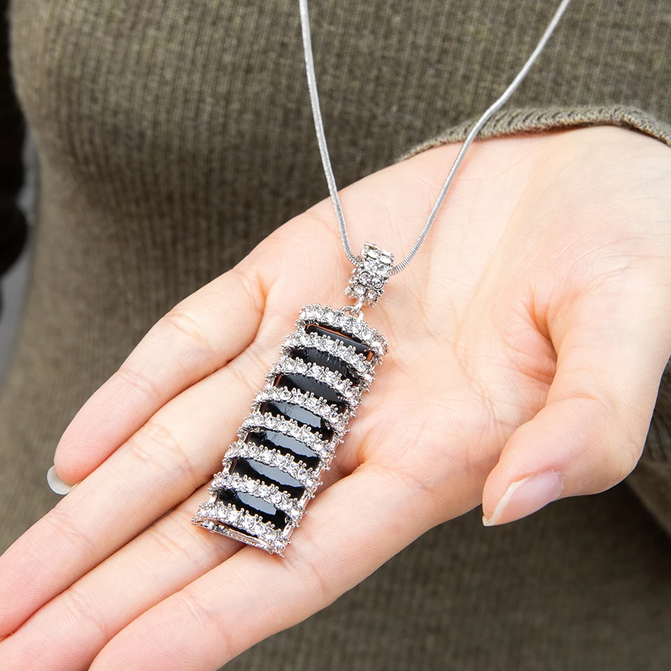 Несколько 20 типов Длинная цепочка ожерелья для свитера массивное ожерелье с подвеской для женщин Мода зимние ювелирные аксессуары на шею - Окраска металла: N011016c