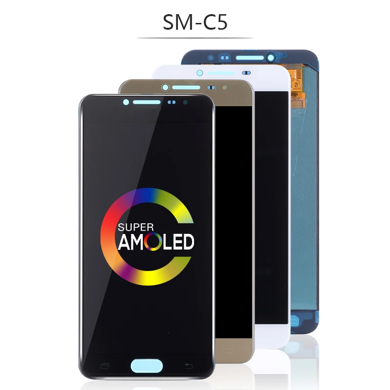 

5.2" Super AMOLED For SAMSUNG Galaxy C5 LCD Display Touch Screen Digitizer For Samsung C5 C5000 Display SM-C5000 LCD Replacement