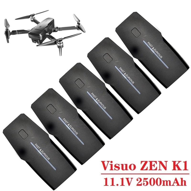 Original Battery 1/2/3/5Pcs 11.1V 2500mAh For Visuo ZEN K1 GPS RC Drone 11.1 V 2500 mAh Lipo | Игрушки и хобби