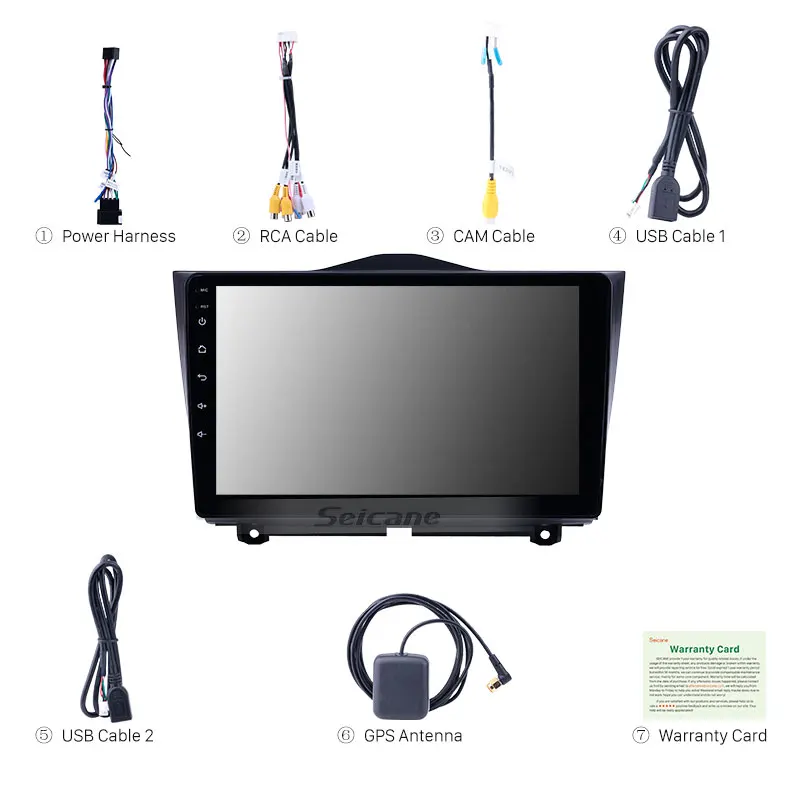 Perfect Seicane 2din Android 8.1 9" HD Touchscreen Car GPS radio Head Unit Player For 2018-2019 Lada Granta support Carplay DAB+ DVR OBD 3