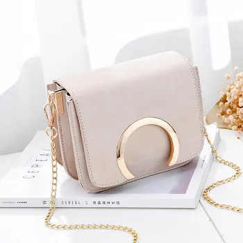 

LILY QUEEN Women Fashion Crossbody Messenger Bag Chain Solid PU Leather Ladies Flap Shoulder Bags