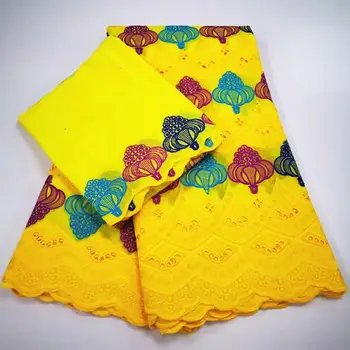 

African swiss voile lace in switzerland 2020 high quality lace material nigerian cotton lace fabric dubai design 5yards +2yards