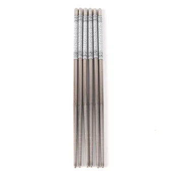 

1Pair/2PCS Vintage Chinese Home Kitchen Restaurant Blue And White Porcelain Floral Pattern Stainless Steel Chopsticks