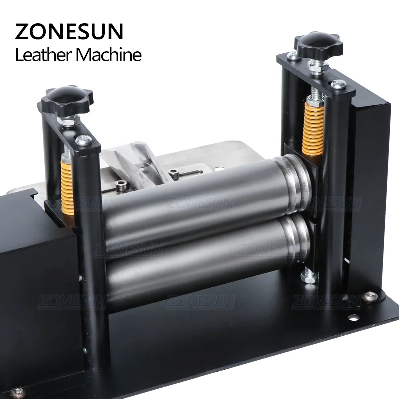 ZONESUN Manual Leather Belt Rolling Machine Shoulder Strap Leather Laminating Folding Machine Edge Sealing Machine-2
