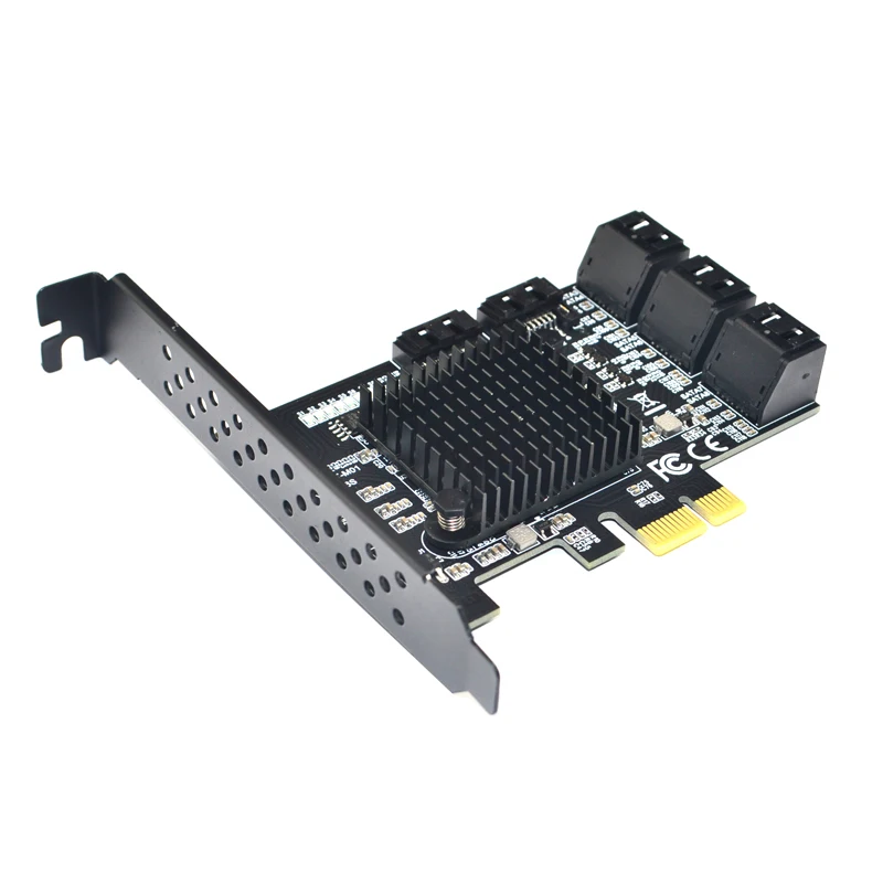 PCIE SATA III 8 портов контроллер карты PCIe 2,0x1 SATA 6G плата расширения с низкопрофильным кронштейном поддержка Win10 PCIE SATA карты