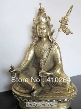 

21cm TIBET Guru Rinpoche Padmasambhava BRONZE BUDDHA statue