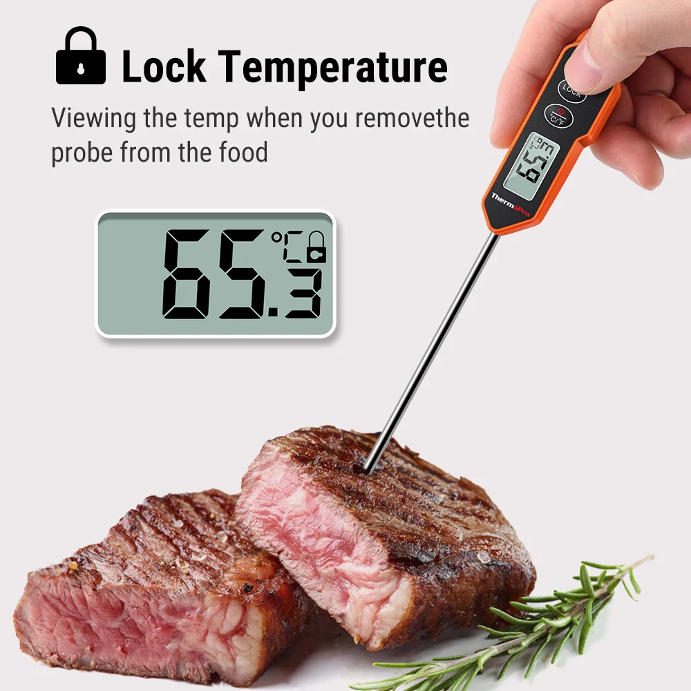 ThermoPro TP01H Digital BBQ Thermometer Backlight LCD Display Kitchen Cooking Oven Meat Thermometer Instant Reading 5