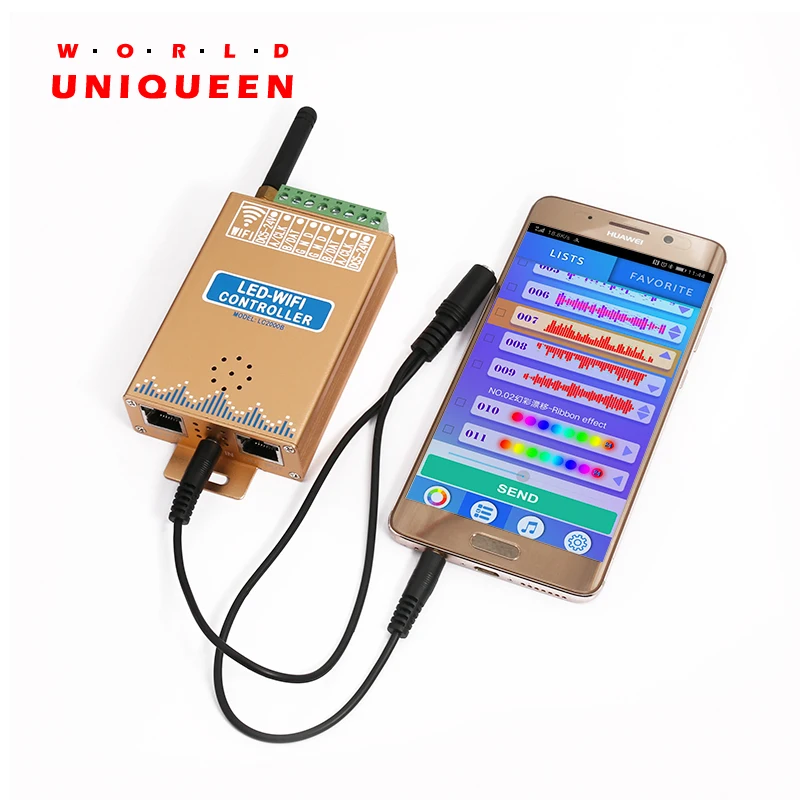 LC2000A/B wifi музыкальное управление SPI для светодиодной цифровой Пиксельной ленты 1024