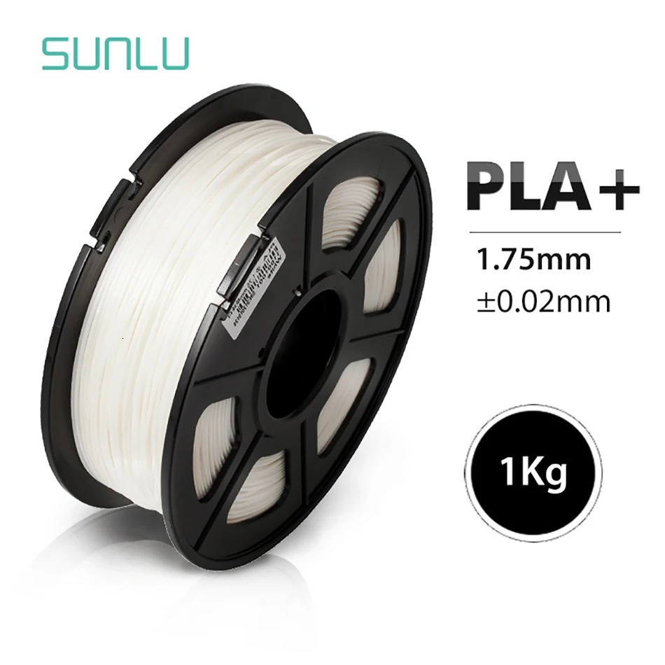 

SUNLU 1.75mm PLA Plus Filament 1KG 3D Printer Upgrade PLA Filament High Toughness 3D Printing Material Tolerance +/-0.02mm