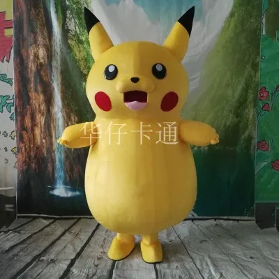 Талисман PIKACHU костюм синий красный цвет нарядное платье наряд нарядное платье Рождество Косплей для Хэллоуина вечерние события