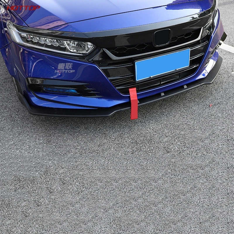 PP матовый черный Автомобильный передний нижний бампер для губ сплиттер Honda Accord 10th