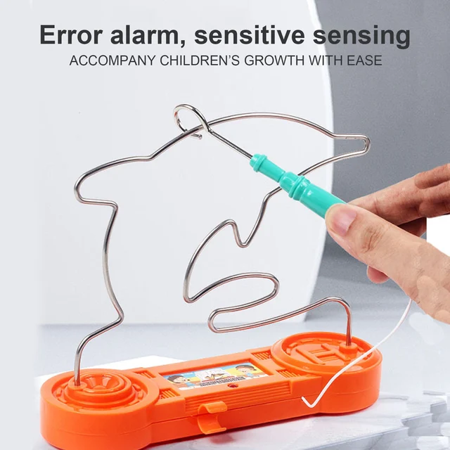 Electric Dont Buzz The Wire Game Bump Maze Toy Reliable Classic Tabletop Puzzle Game Retro Toys- Bored Games For Kids 1