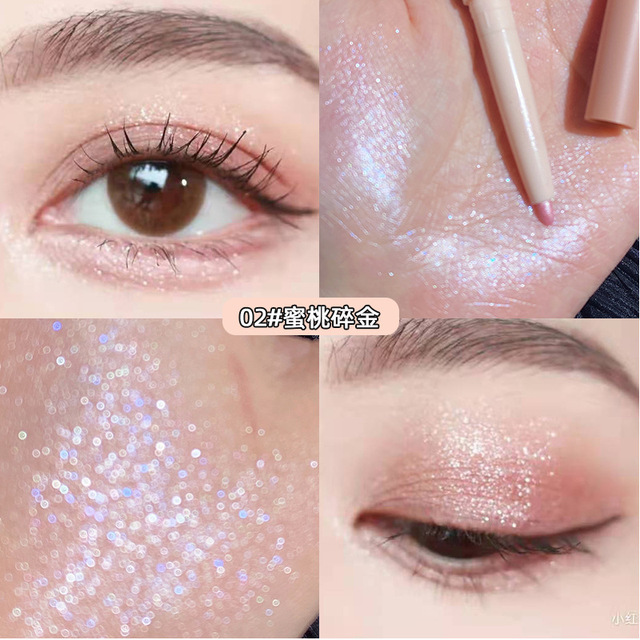 Diamond Eyeshadow Stick Face Makeup Highlighter Silkworm Pen Waterproof Long Lasting Rose Gold Champagne Eyeliner Pencil
