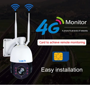 

Wireless 4G Network 1080P 2.0MP Camera Waterproof Outdoor Surveillance Video IP Camera 4G Sim SD Recording For Home Security