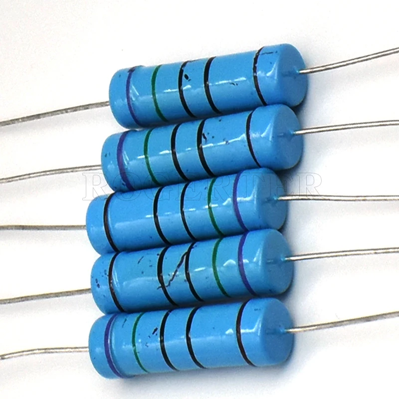 10pcs 5W 1%Metal Film Resistor 0.1R-1MR ohm DIP resistance Watts5 Precision1 Various specifications are available resistencias