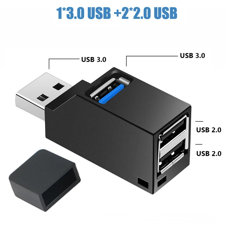 Универсальный мини 3 порта usb-хаб 2,0+ 3,0 usb-хаб высокоскоростной разветвитель передачи данных адаптер для ПК ноутбука MacBook Pro usb-хаб