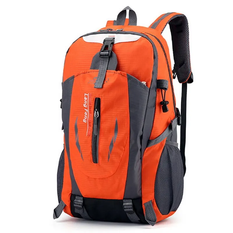 HEFLASHOR мужской 40л Водонепроницаемый рюкзак для путешествий, повседневный рюкзак для пешего туризма, велоспорта, уличные спортивные рюкзаки, рюкзак для альпинизма - Цвет: orange