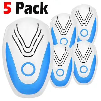 

5Pcs Ultrasound Mouse Expeller Repeller Mosquito Dispeller Oval Ultrasonic Insect Pests Anti-Mosquito Device Killer US Plug