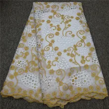 Лидер продаж африканская ажурная ткань нигерийское кружево ткань высокое качество швейцарские кружева ткань из Дубая 5 ярдов