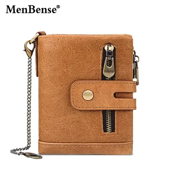 

2019 New Style Leather Wallet RFID Anti-Theft Brush Wallet Three Fold Card Bit More Horse Leather MEN'S Leather Wallet