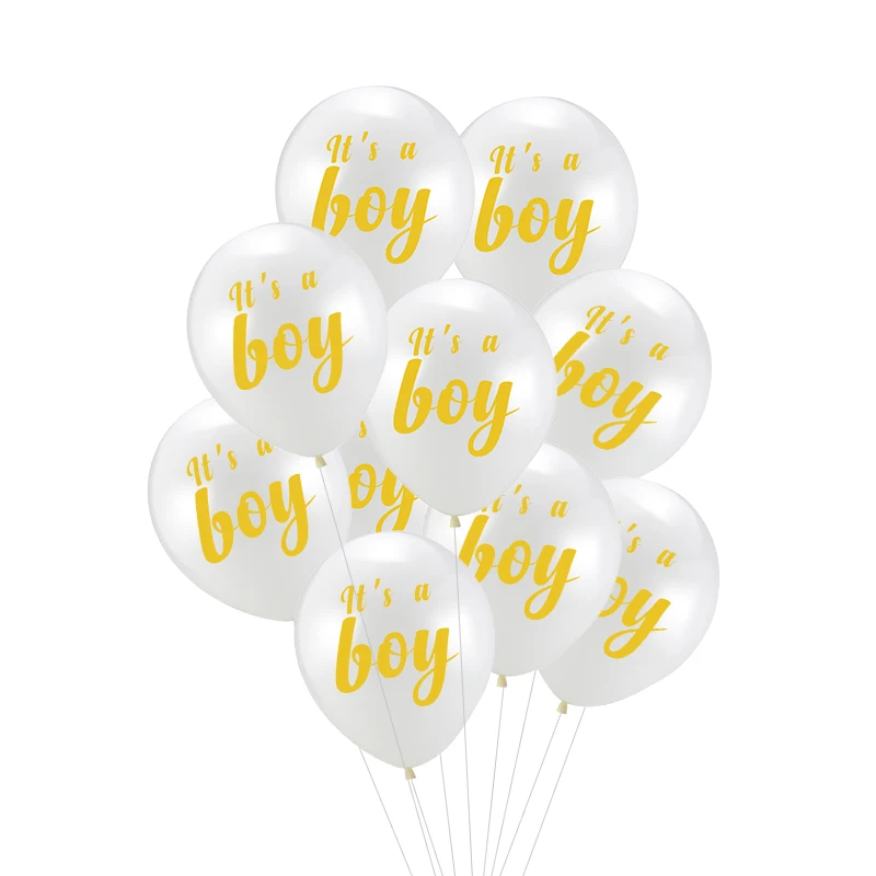 15 шт./компл. BabyShower, воздушные шары, принадлежности для 12 дюймов у нас мальчик девочка латексных воздушных шаров для вечеринки по случаю первого День рождения украшения - Цвет: 15P-B04